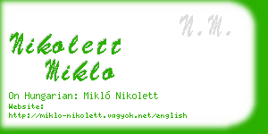 nikolett miklo business card