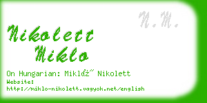 nikolett miklo business card